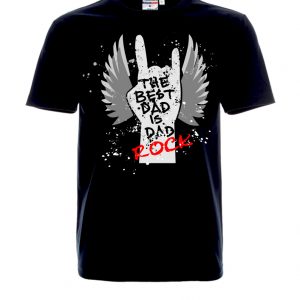 The Best Dad is Dad Rock - męska koszulka z nadrukiem