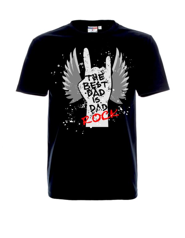 The Best Dad is Dad Rock - męska koszulka z nadrukiem