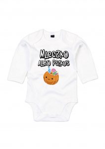 Body niemowlęce na halloween z dynią mleczko albo psikus