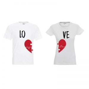 Koszulki dla par z napisem LOVE