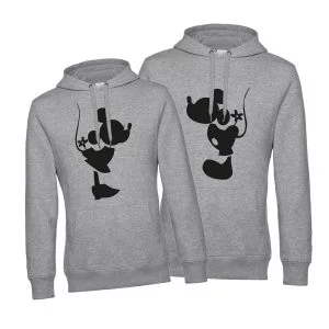 Miki & Mini – szare bluzy dla par