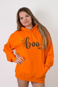 Bluza pomarańczowa Boo na halloween