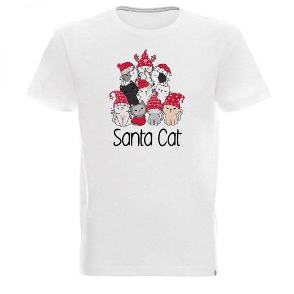 Świąteczna koszulka z kocią choinką