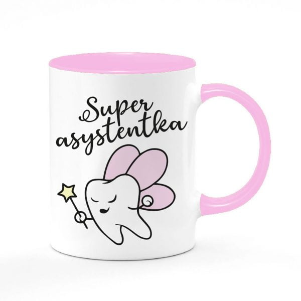 Kubek dla asystentki dentysty z napisem super asystentka
