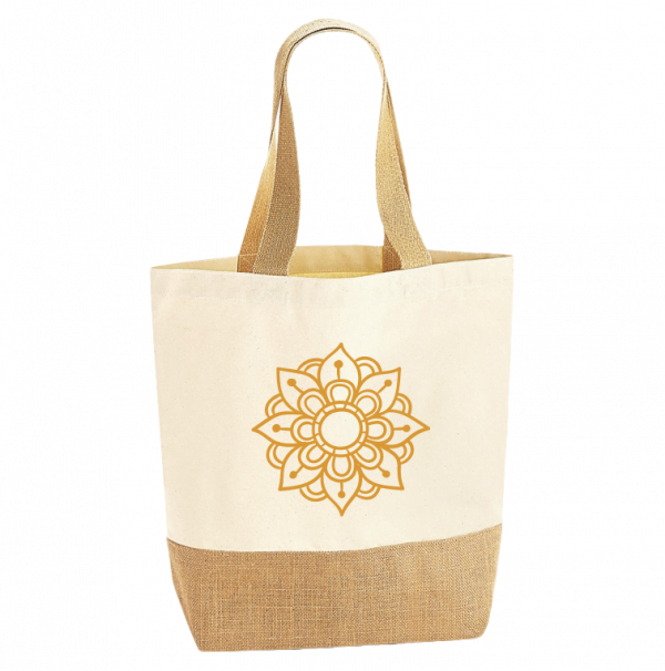 Mandala torba bawełna-juta