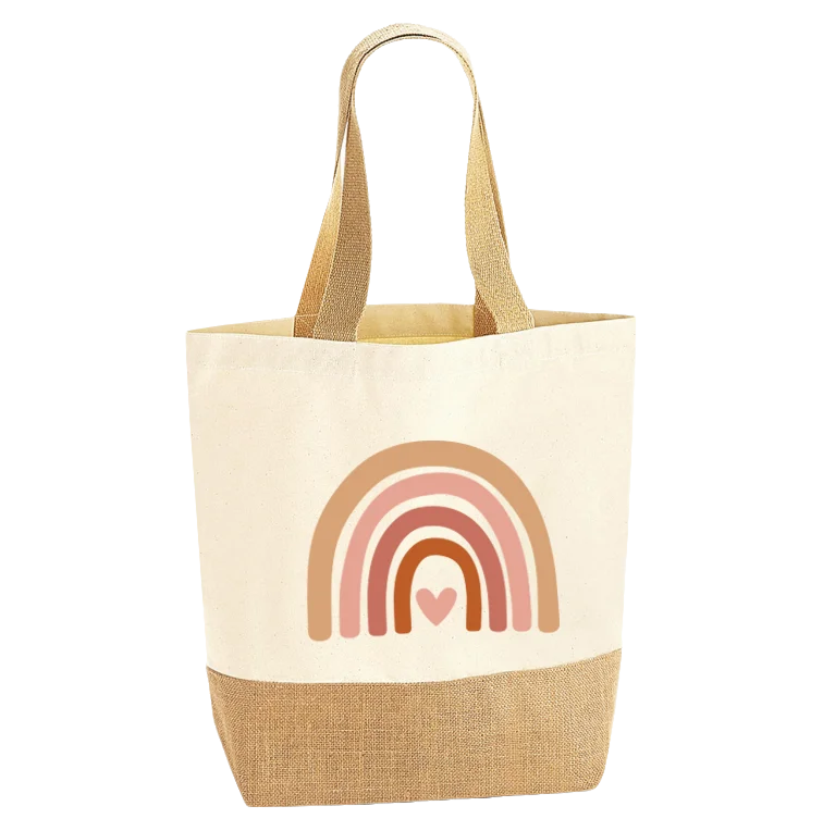 Tęcza torba bawełna-juta