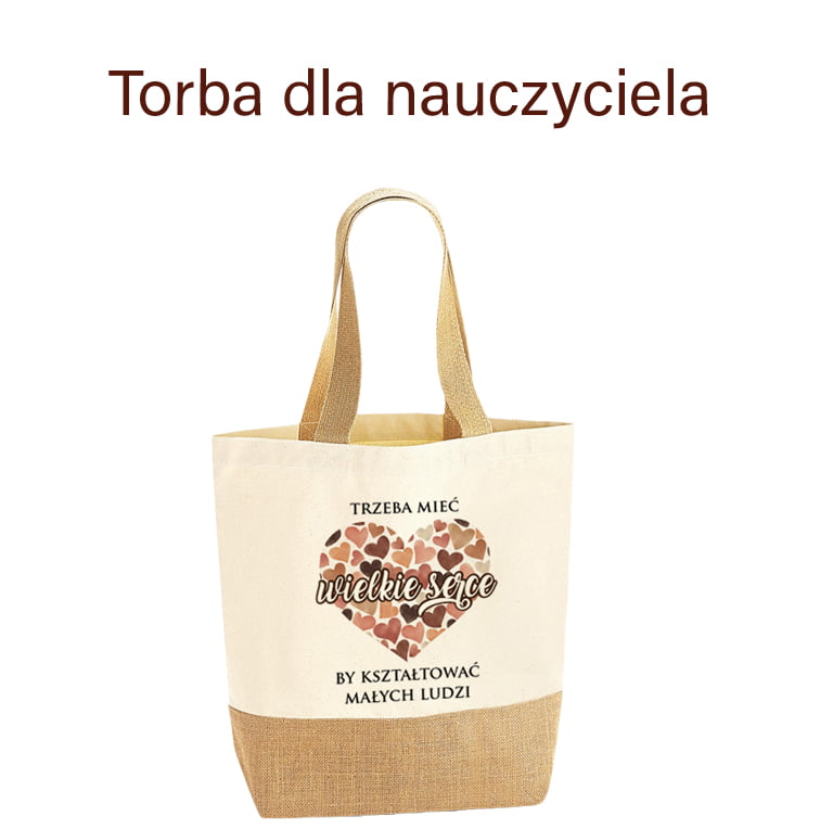 jutowa torba dla nauczyciela