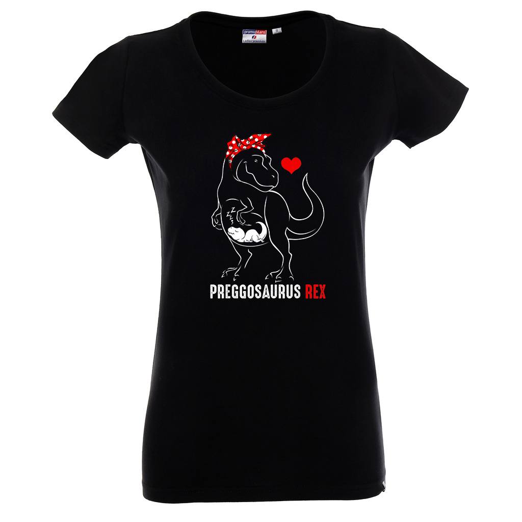 preggosaurus koszulka z nadrukiem dla przyszłych mam