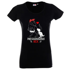 Preggosaurus Rex + 1 dino kid- koszulka damska