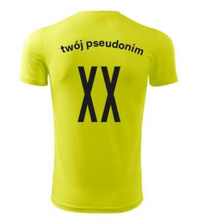 koszulka sportowa neon yellow tył