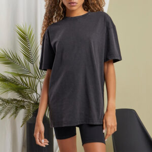 Damska koszulka Oversize BY270C w kolorze czarnym spranym